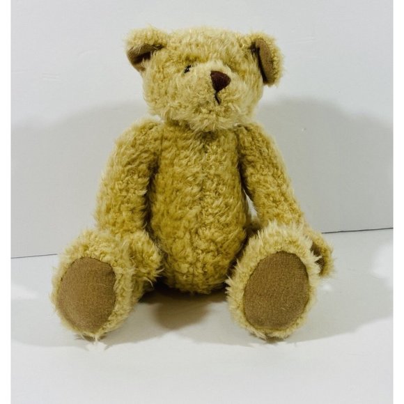 Teddy Bear 8” Sitting Plush Stuffed Animal Collectible Lite Brown Terrys Village - Picture 8 of 9